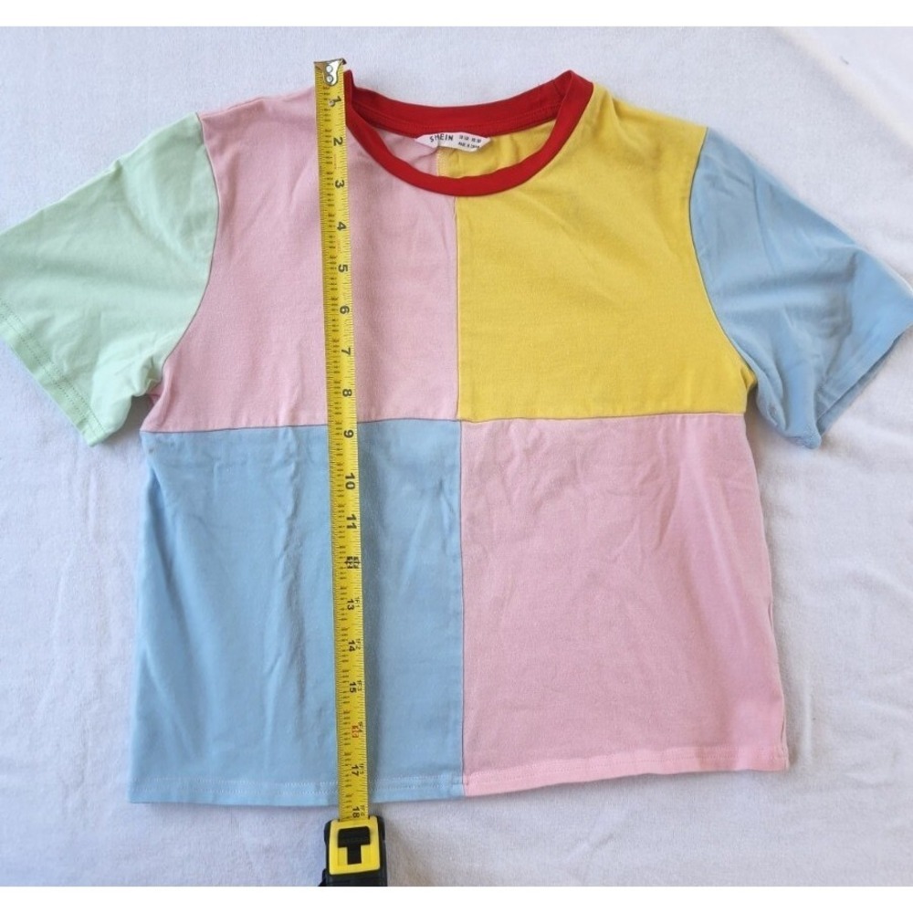 Shein girl woman shirt size 10Y multicolor